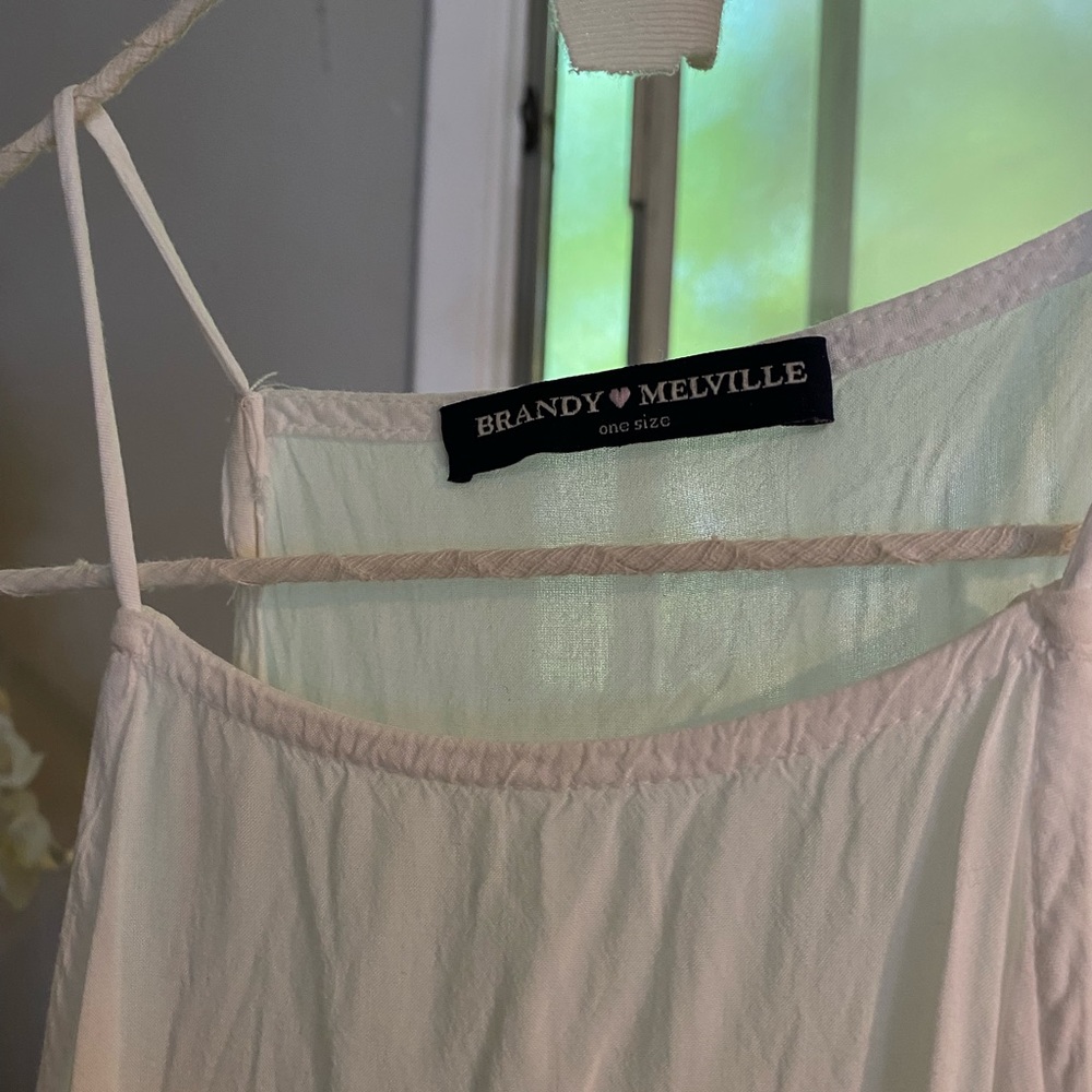 Brandy Melville halter white blouse